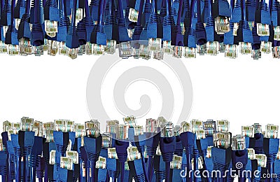 Network Connectors Background Stock Photo