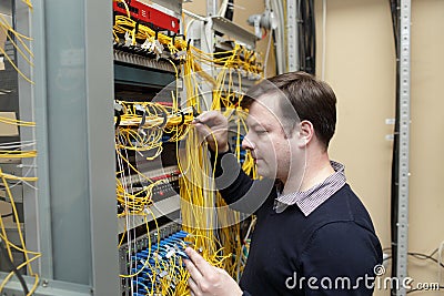 Network engineer Stock Photo