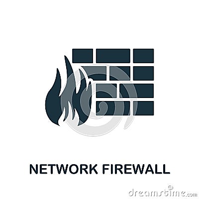 Network Firewall flat icon. Colored element sign from networking collection. Flat Network Firewall icon sign for web Vector Illustration