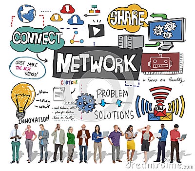 Network Global Communications Connection Technology System Concept Stock Photo