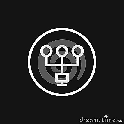 Network icon, computing and computer network symbol Stock Photo