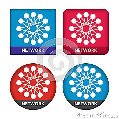 Network icon set Vector Illustration