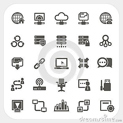 Network icons set Vector Illustration