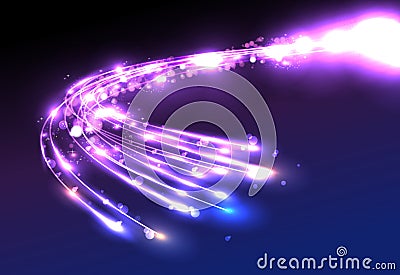Network Optical fiber Vector Illustration