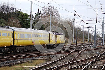 Network Rail HST test train on WCML at Carnforth Editorial Stock Photo
