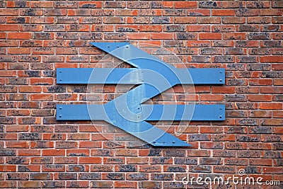 Network Rail Symbol at Guildford Station in Surrey, UK Editorial Stock Photo