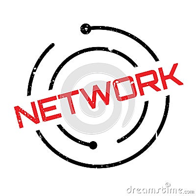 Network rubber stamp Vector Illustration