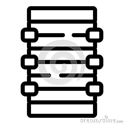 Network server processing data with multiple connections Vector Illustration