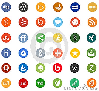 Network Social media business company logo icons Vector Illustration