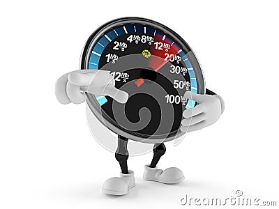 Network speed meter character Stock Photo