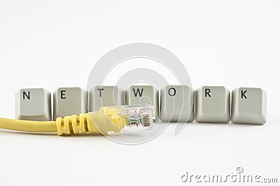 Network spelled and cable Stock Photo