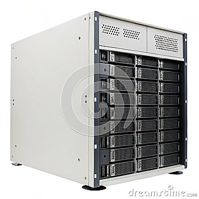 Network storage array on transparent background Stock Photo