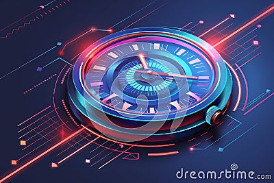 Network time protocol server the essential pillar supporting internet time synchronization Stock Photo