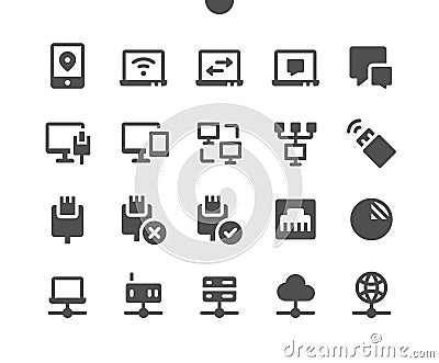 Network v3 UI Pixel Perfect Well-crafted Vector Solid Icons 48x48 Ready for 24x24 Grid for Web Graphics and Apps Vector Illustration
