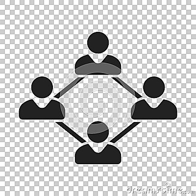 Network vector icon. People connection vector illustration Vector Illustration