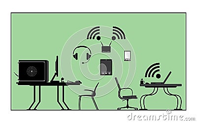Network Zone Vector Illustration