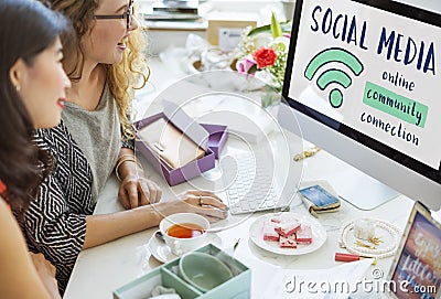 Networking communication Connection Share Ideas Concept Stock Photo