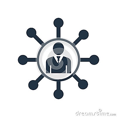 Networking icon vector isolated on white background, Networking sign Vector Illustration