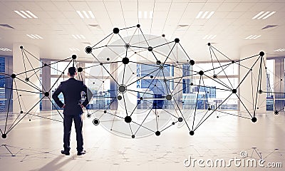 Networking and social communication concept as effective point f Stock Photo