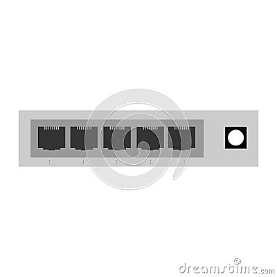 Networking Switch image to be used in web applications, m Vector Illustration