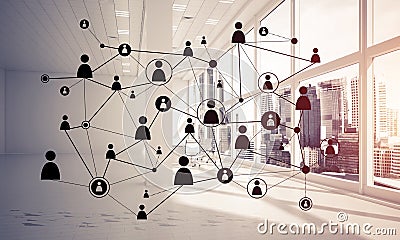 Networking and wireless connection as concept for effective mode Stock Photo