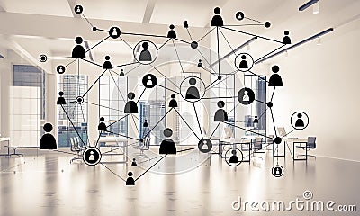 Networking and wireless connection as concept for effective mode Stock Photo