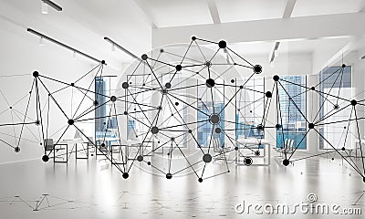 Networking and wireless connection as concept for effective modern business Stock Photo