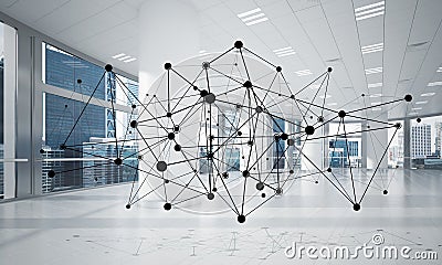 Networking and wireless connection as concept for effective modern business Stock Photo