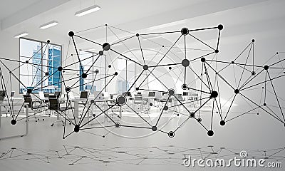 Networking and wireless connection as concept for effective modern business Stock Photo