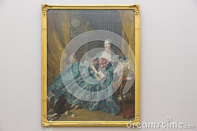 The Neue Pinakothek - Madame de Pompadour Editorial Stock Photo