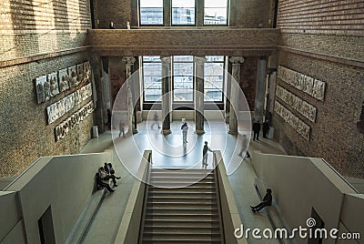 Neues Museum, interior, staircase hall, Berlin Editorial Stock Photo