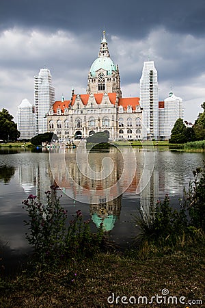 Neues Rathaus Hannover, New City Hall Hannover Stock Photo