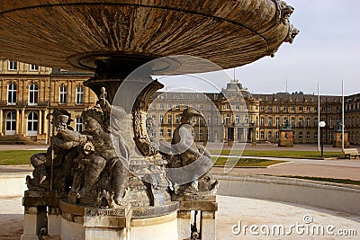 Neues Schloss in Stuttgart Stock Photo