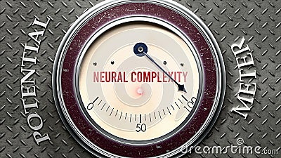 Neural Complexity and Potential that is hitting a full scale, showing a very high level of neural complexity Stock Photo