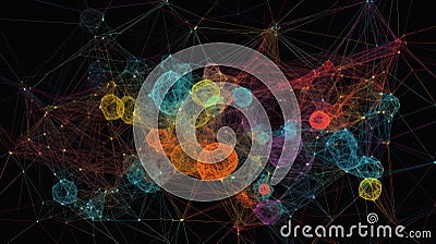 Into the Neural Network: A Visual Exploration of Deep Learning. Generative AI Stock Photo