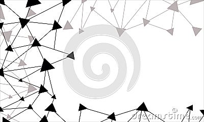 Neural networks concept for website header. Technology concept slide for business presentation from connecting lines black triangl Vector Illustration