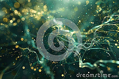 Neural networks employ artificial intelligence techniques that enable computers to process information akin to the human Stock Photo