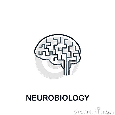 Neurobiology icon from science collection. Simple line element Neurobiology symbol for templates, web design and infographics Stock Photo