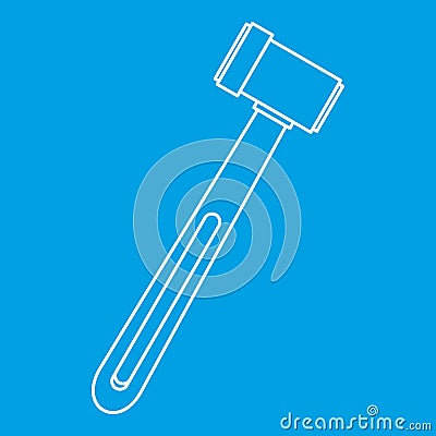 Neurological hammer icon, outline style Vector Illustration