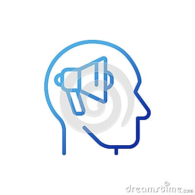 Neuromarketing pixel perfect gradient linear vector icon Vector Illustration