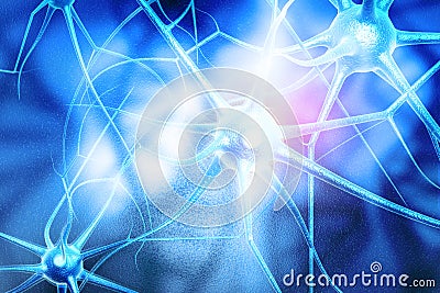 Neuron cells Cartoon Illustration