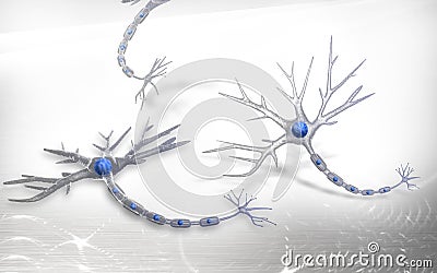 Neuron Cartoon Illustration