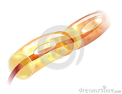 Neuron myelin sheath Vector Illustration