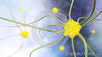 Neuron, neural network, nerve node, Stock Photo