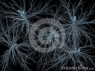 Neurons network Stock Photo