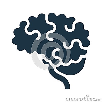 Neuroscience, brain, idea icon. Simple editable vector illustration Vector Illustration