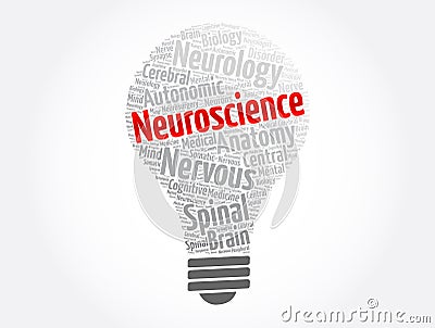 Neuroscience word cloud collage, concept background Stock Photo