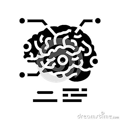 neurotraumatology health research glyph icon vector illustration Vector Illustration