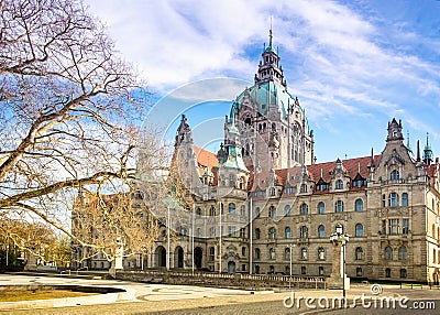 Neus Rathaus Hannover, The New Town City Hall Stock Photo