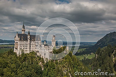 Neuschwanstein, beautiful castle in Bavaria Stock Photo